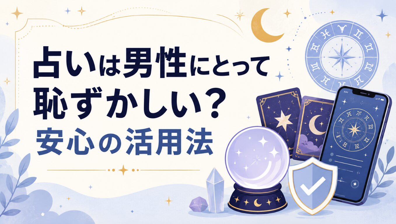 占いは男性にとって恥ずかしい？安心の活用法