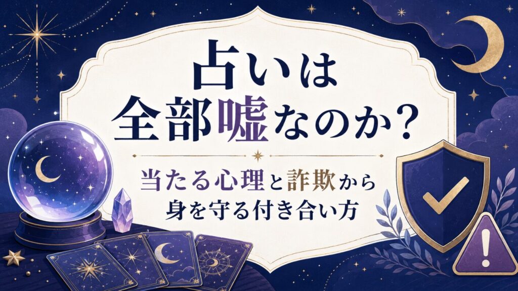 占いは全部嘘なのか？当たる心理と詐欺から身を守る付き合い方