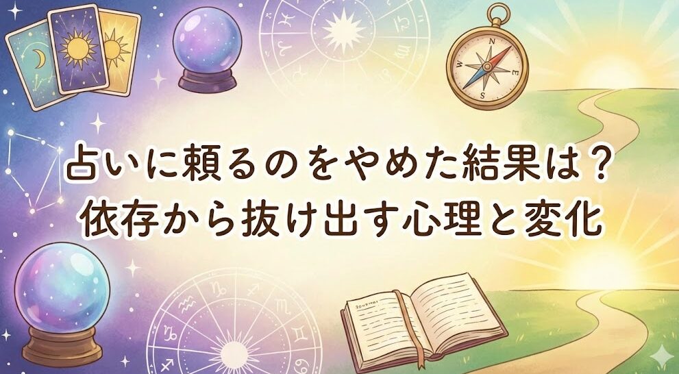 占いに頼るのをやめた結果は？依存から抜け出す心理と変化
