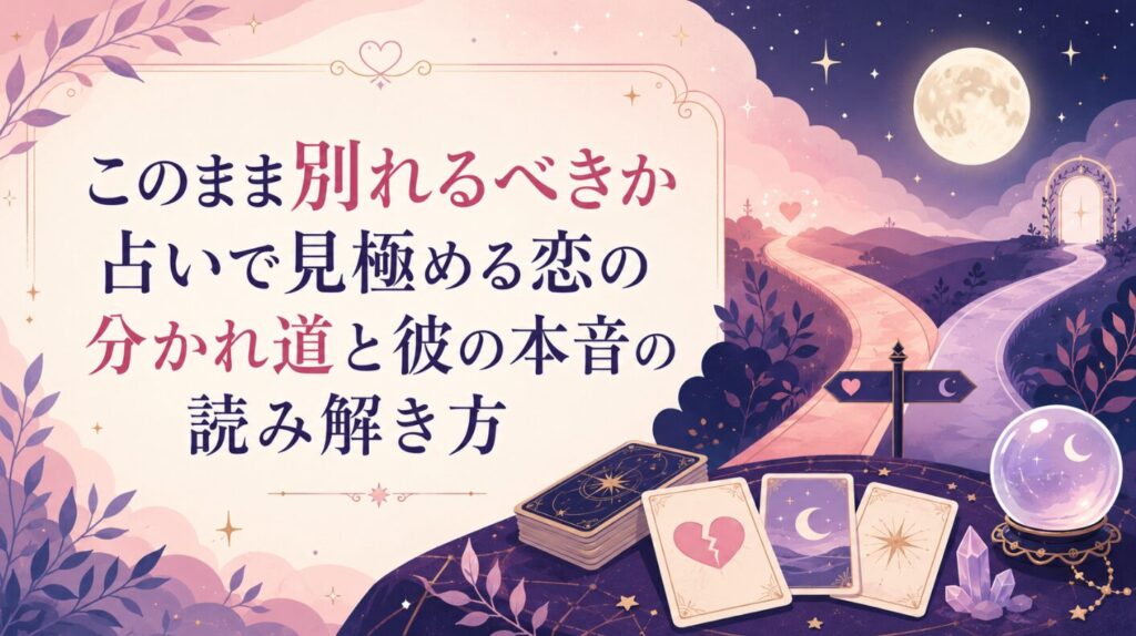 このまま別れるべきか占いで見極める恋の分かれ道と彼の本音の読み解き方