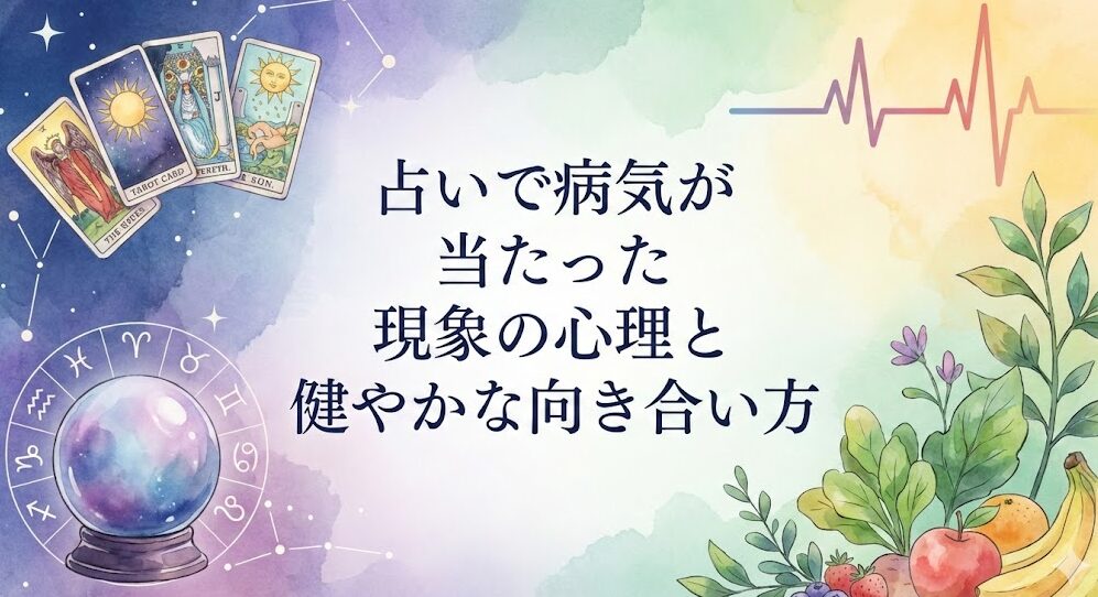 占いで病気が当たった現象の心理と健やかな向き合い方