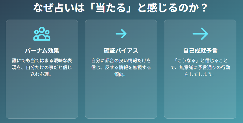 占いがなぜ的中するように思えるのか？その裏にある心理作用