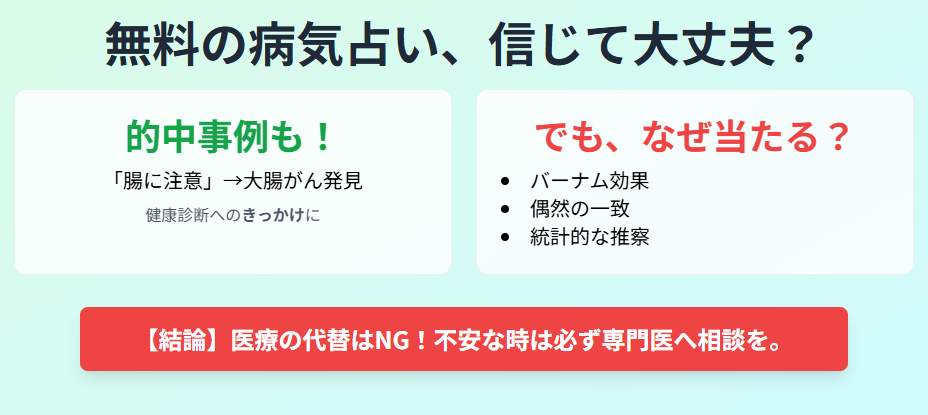病気占いを無料で試した結果は信じても大丈夫？