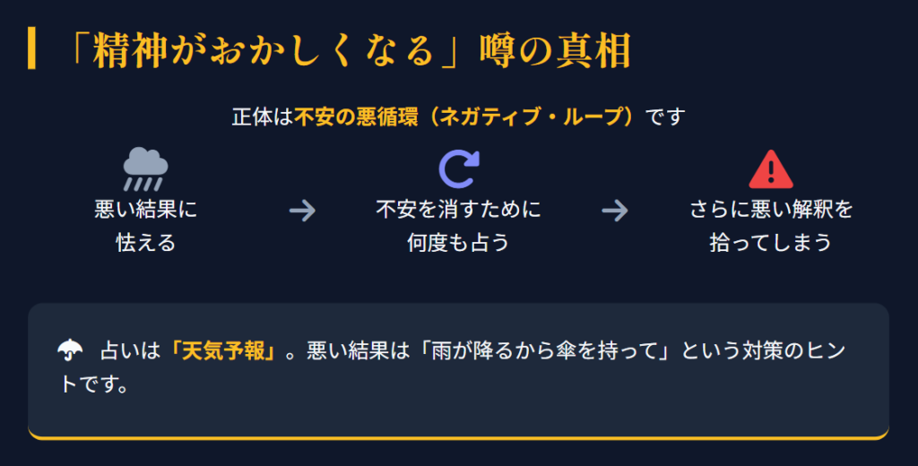 タロット占い　独学　精神がおかしくなるという噂の真相と対策