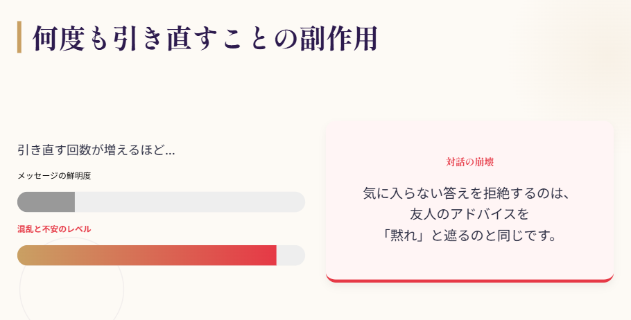 タロット占い　何度も引き直す行為の危険性と対策