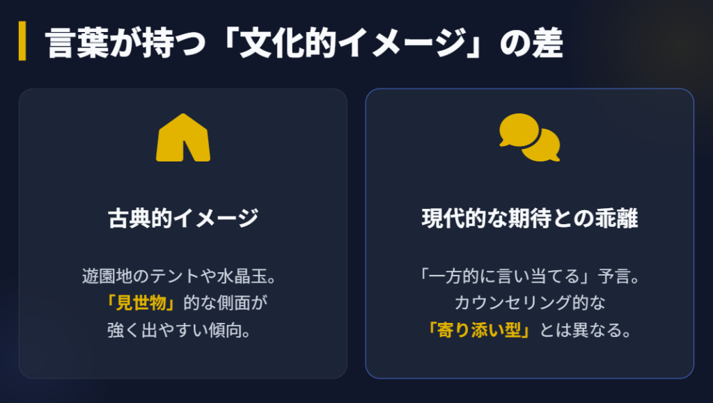 占い師　カタカナ　フォーチュンテラーの持つ意味２