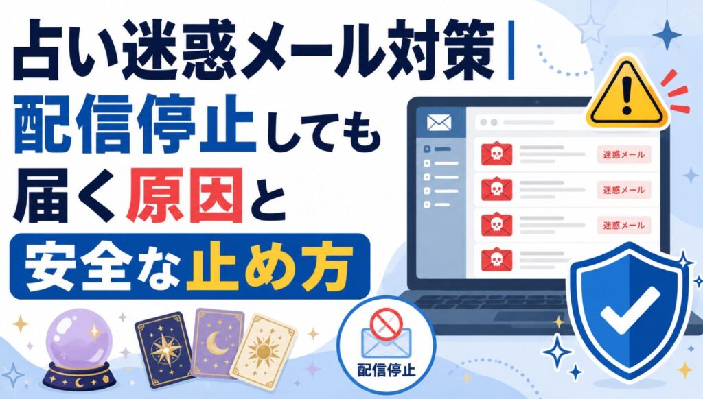 占い迷惑メール対策｜配信停止しても届く原因と安全な止め方