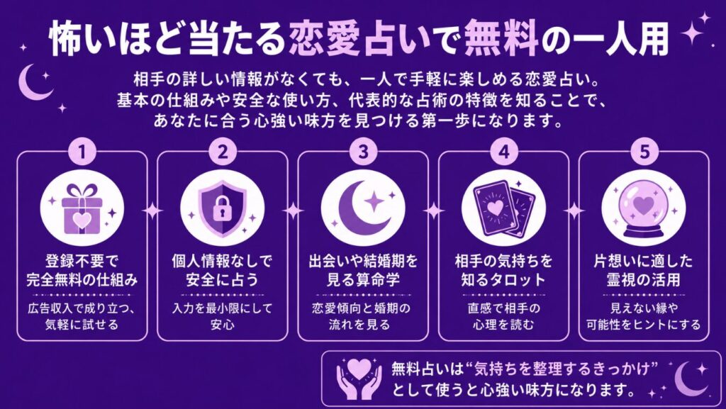 怖いほど当たる恋愛占いで無料の一人用