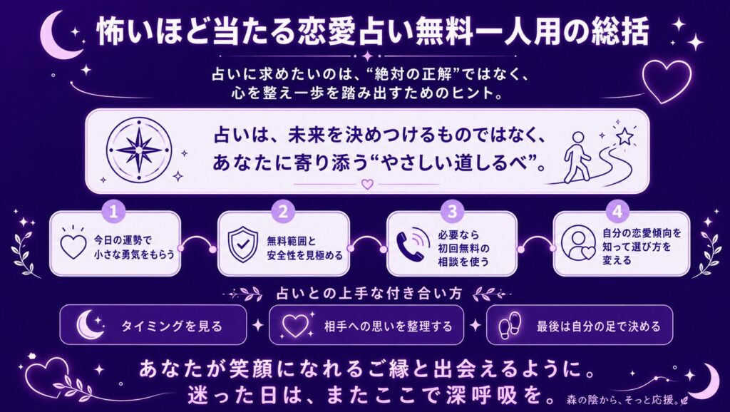 怖いほど当たる恋愛占い無料一人用の総括