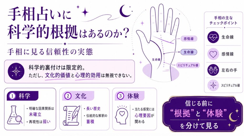 手相占いに科学的根拠はあるのか?手相に見る信頼性の実態