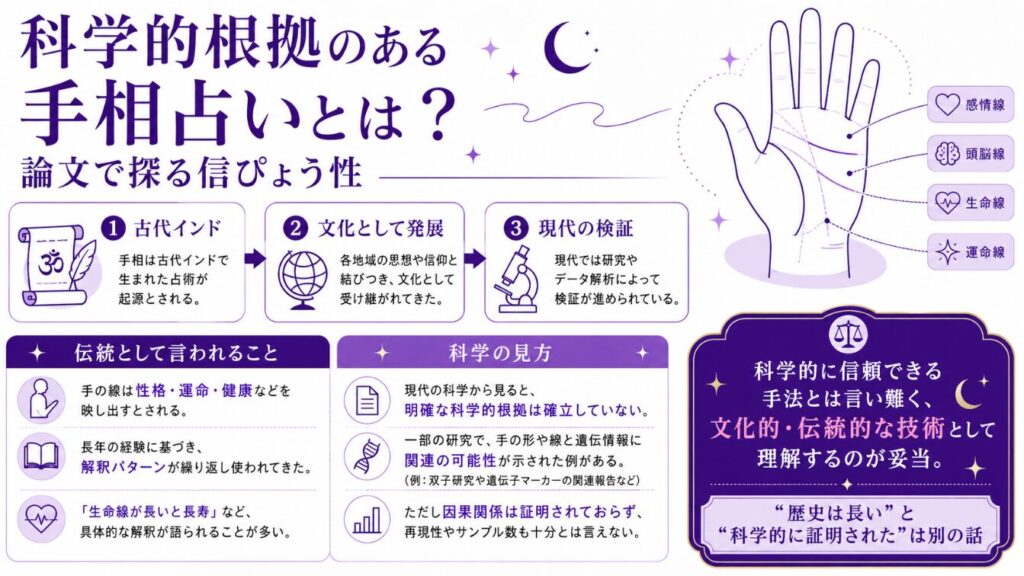 科学的根拠のある手相占いとは?論文で探る信ぴょう性