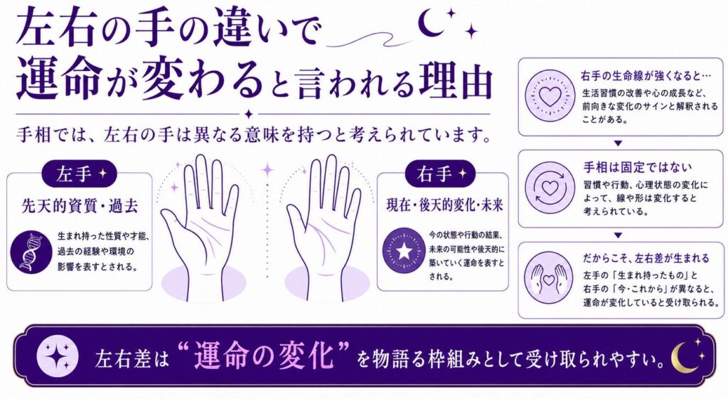 手相占いに科学的な根拠 左右の手の違いで運命が変わると言われる理由