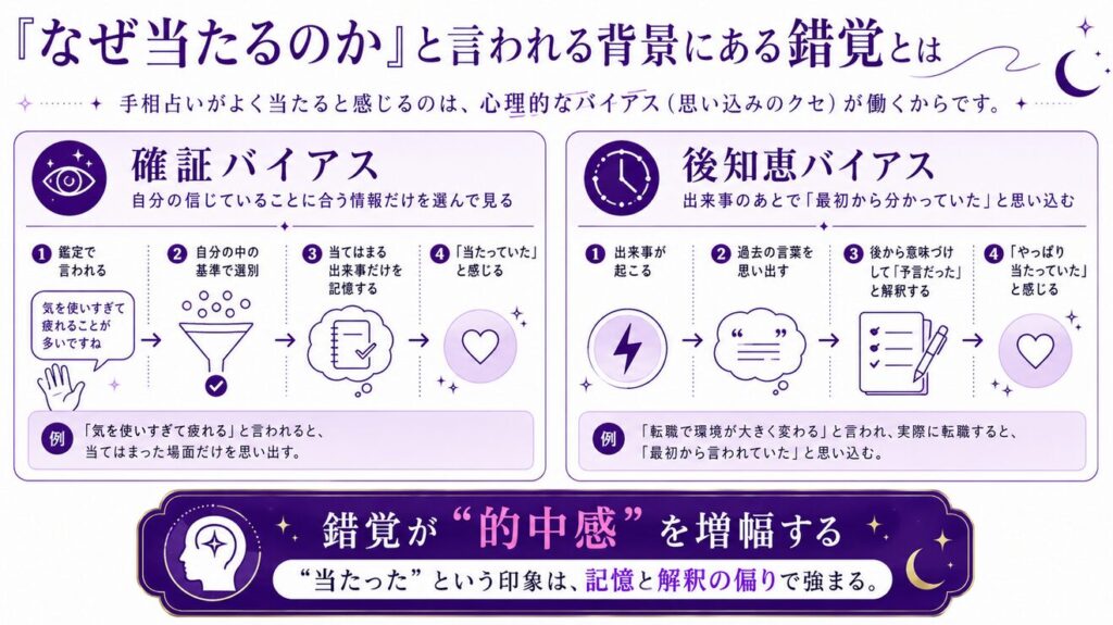 手相占いに科学的な根拠 「なぜ当たるのか」と言われる背景にある錯覚とは