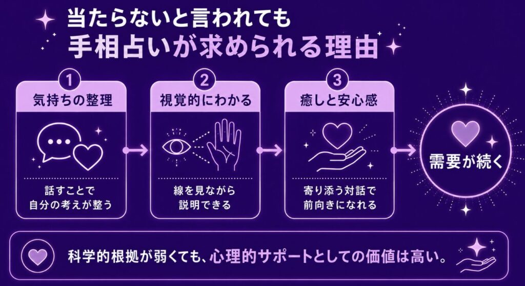 手相占いに科学的な根拠 当たらないと言われても手相占いが求められる理由