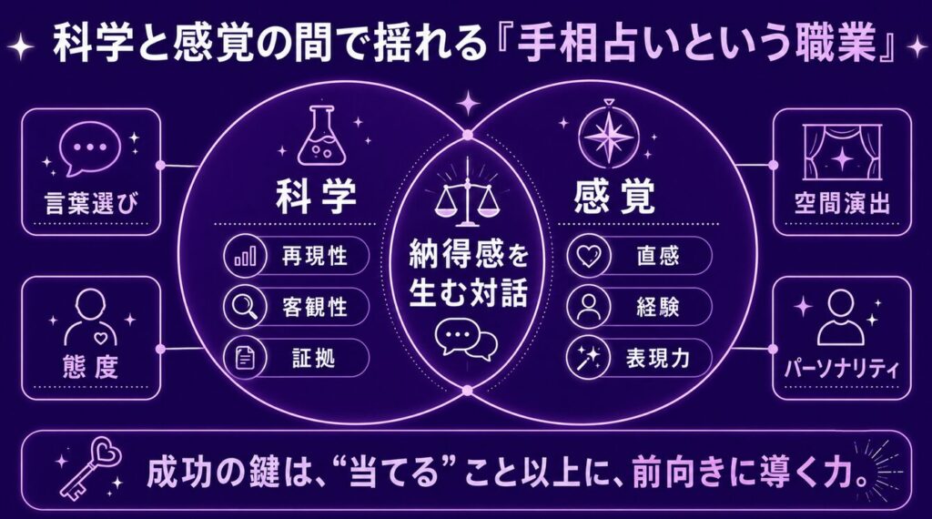 手相占いに科学的な根拠 科学と感覚の間で揺れる「手相占いという職業」