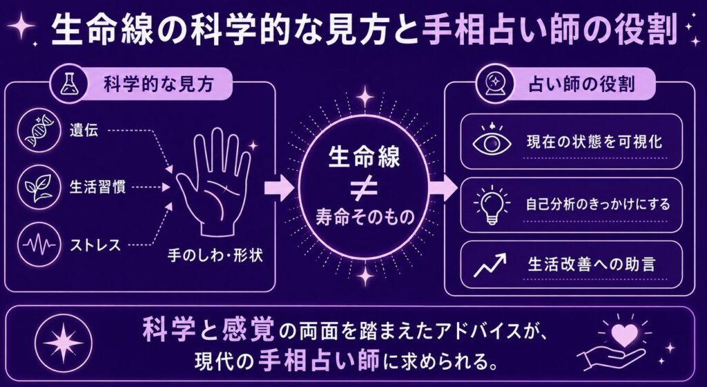 手相占いに科学的な根拠 生命線の科学的な見方と手相占い師の役割
