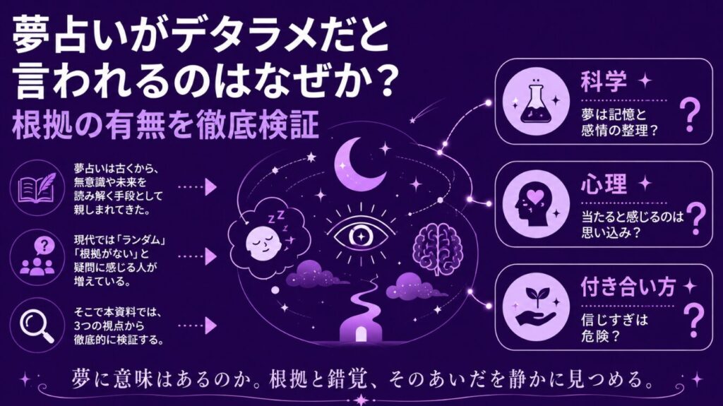 夢占いがデタラメだと言われるのはなぜか?根拠の有無を徹底検証