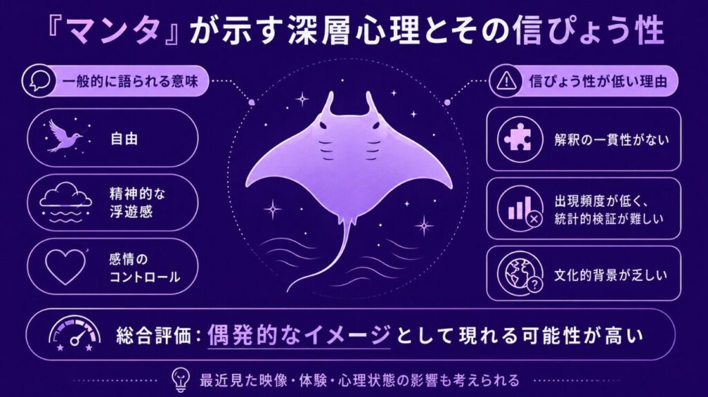 夢占いはデタラメ 「マンタ」が示す深層心理とその信ぴょう性