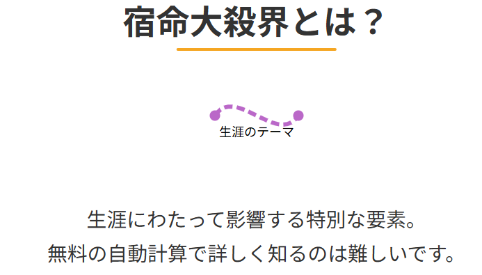 六世占星術　宿命大殺界を無料で自動計算できるか？