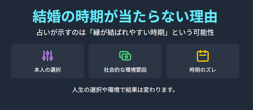 四柱推命 結婚の時期が当たらないことがある理由