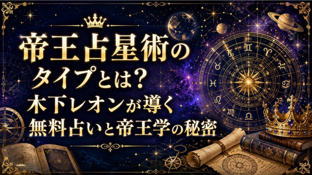 帝王占星術のタイプとは?木下レオンが導く無料占いと帝王学の秘密