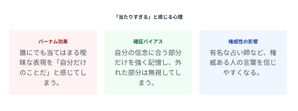 四柱推命 当たりすぎると感じる心理的なメカニズム