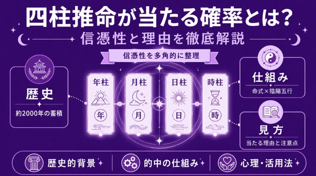 四柱推命が当たる確率とは?信憑性と理由を徹底解説