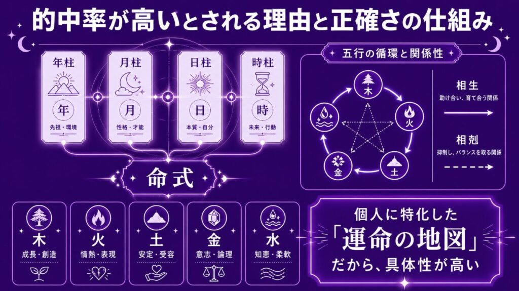 四柱推命が当たる確率 的中率が高いとされる理由と正確さの仕組み