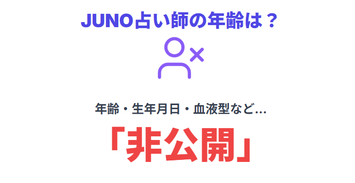 JUNO占い師の年齢は非公開?