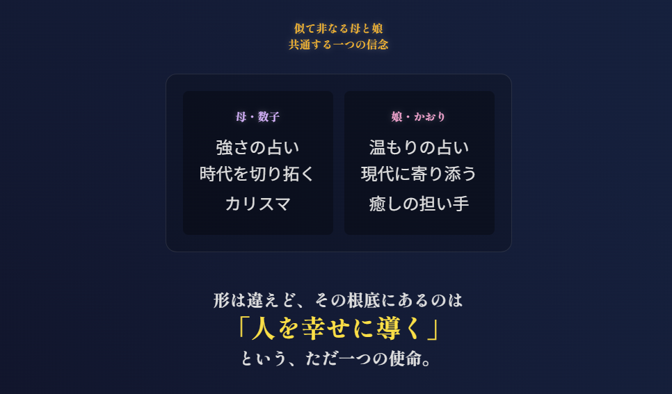 細木数子 細木かおり 似ているようで異なる母と娘の性格と使命