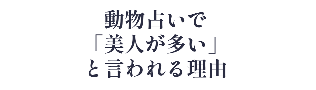動物占いで美人が多いと言われる理由とは
