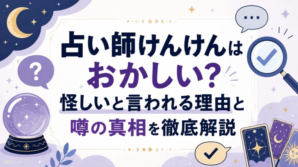 占い師けんけんはおかしい？怪しいと言われる理由と噂の真相を徹底解説