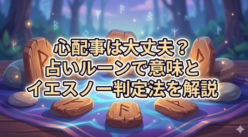 心配事は大丈夫？占いルーンで意味とイエスノー判定法を解説