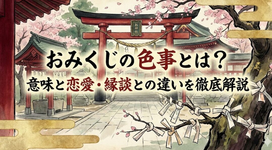 おみくじの色事とは？意味と恋愛・縁談との違いを徹底解説