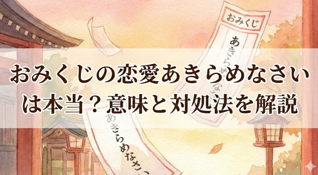 おみくじの恋愛あきらめなさいは本当？意味と対処法を解説