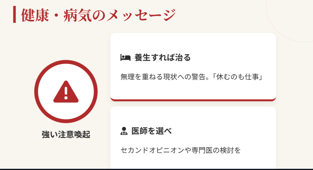 おみくじ　病気や健康面での警告メッセージとの向き合い方