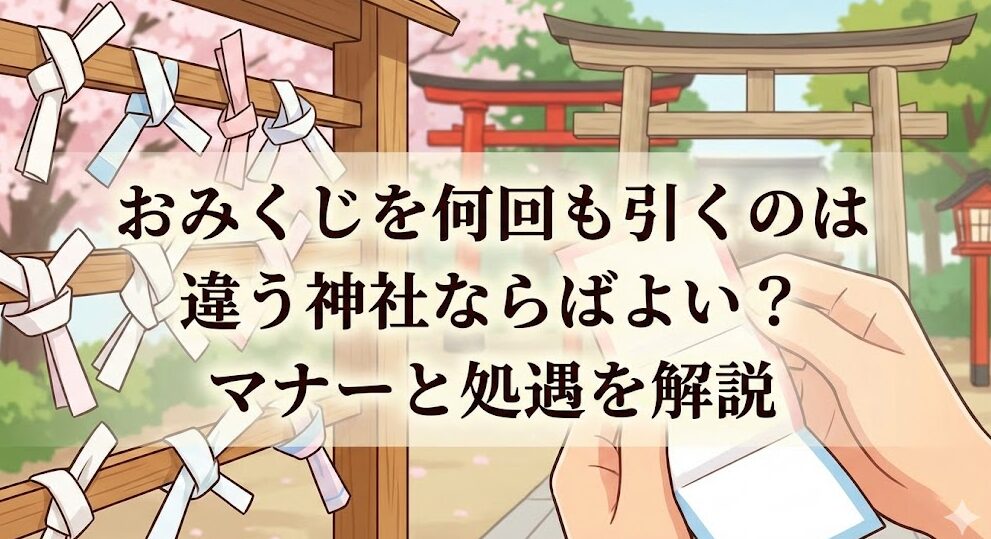 おみくじを何回も引くのは違う神社ならばよい？マナーと処遇を解説