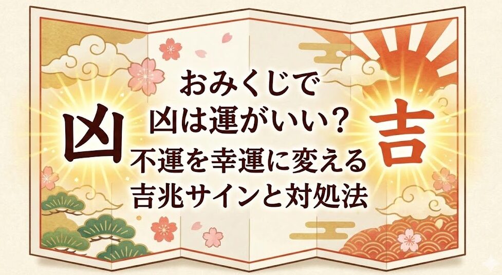 おみくじで凶は運がいい？不運を幸運に変える吉兆サインと対処法