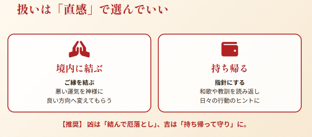 おみくじ 結果は結ぶか持ち帰るか選ぼう2