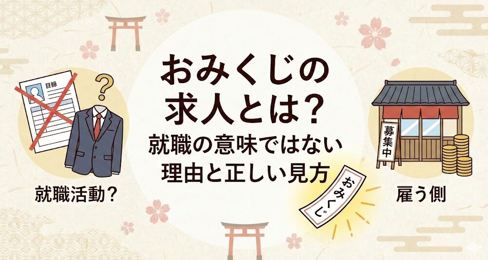 おみくじ求人とは？意味は就職運？正しい見方を徹底解説