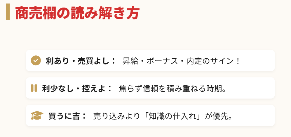 おみくじ　求人よりも商売の項目を見るべき理由２