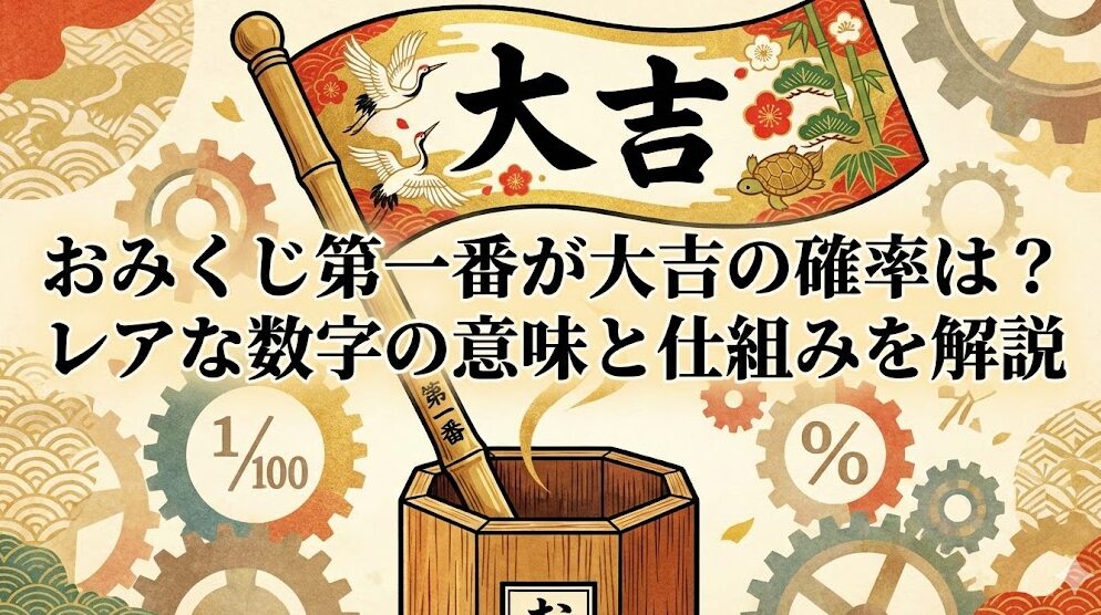 おみくじ第一番が大吉の確率は？レアな数字の意味と仕組みを解説