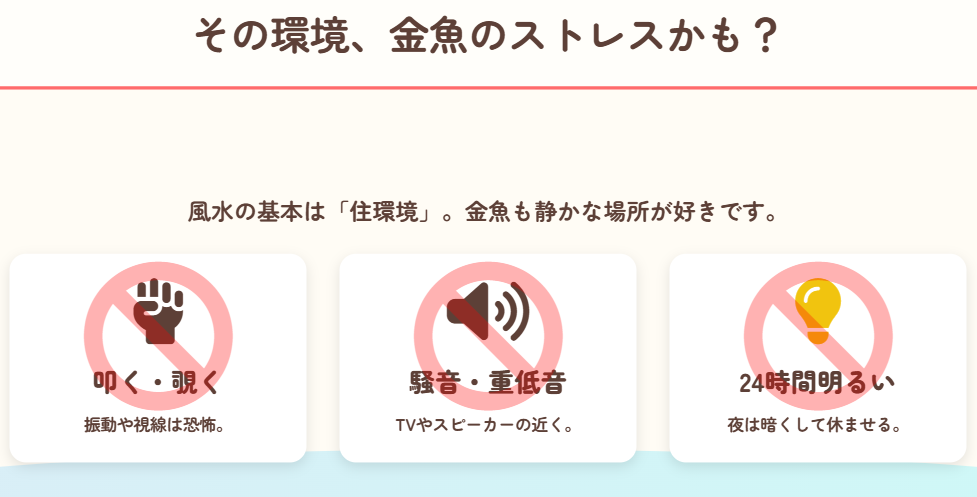 金魚の病気を防ぐストレスケアの方法