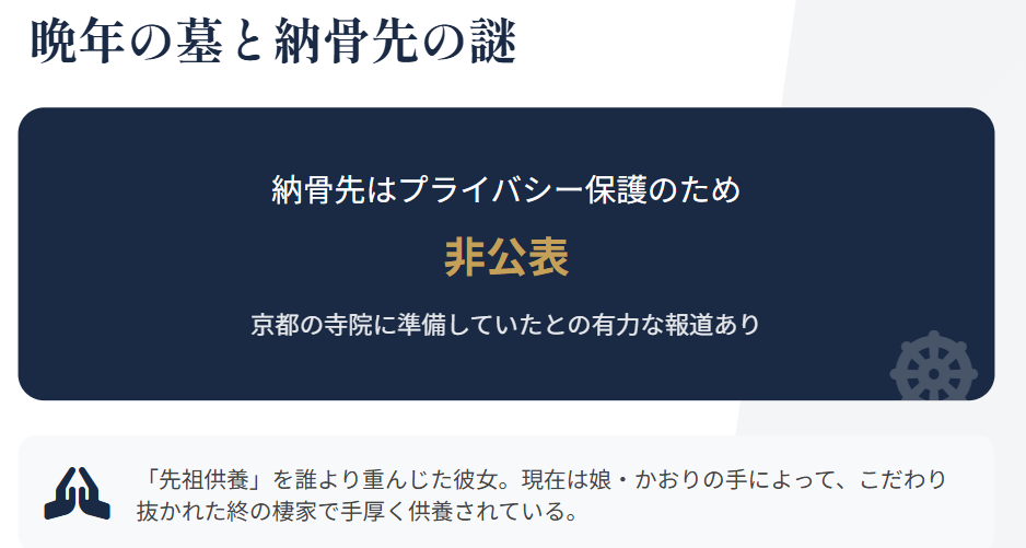 晩年の細木数子の墓と納骨先の謎