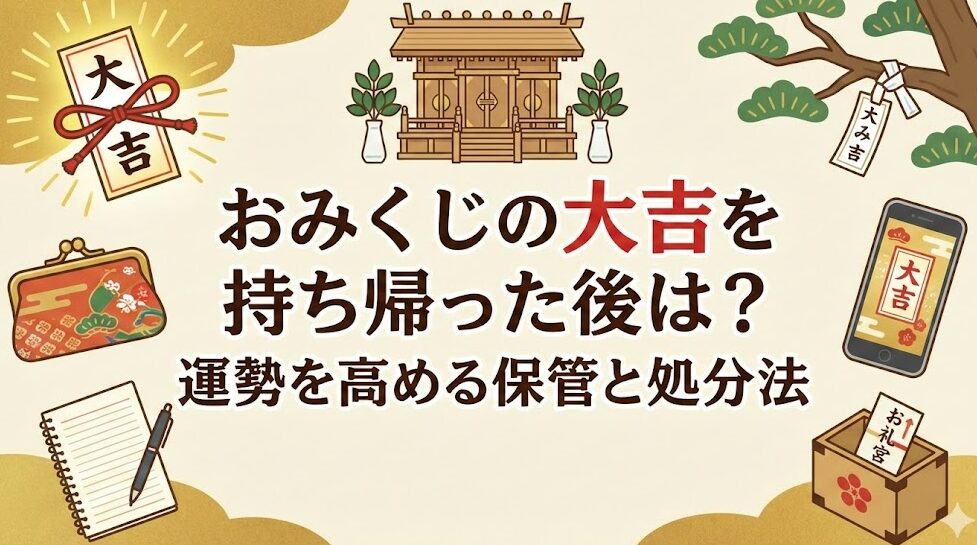おみくじの大吉を持ち帰った後は？運勢を高める保管と処分法