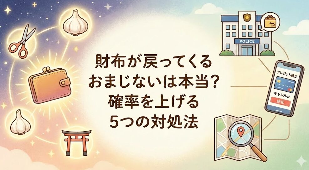 財布が戻ってくるおまじないは本当？確率を上げる5つの対処法
