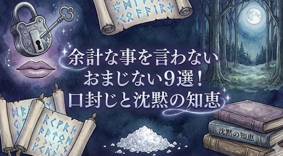 余計な事を言わないおまじない9選！【厳選】口封じと沈黙の知恵