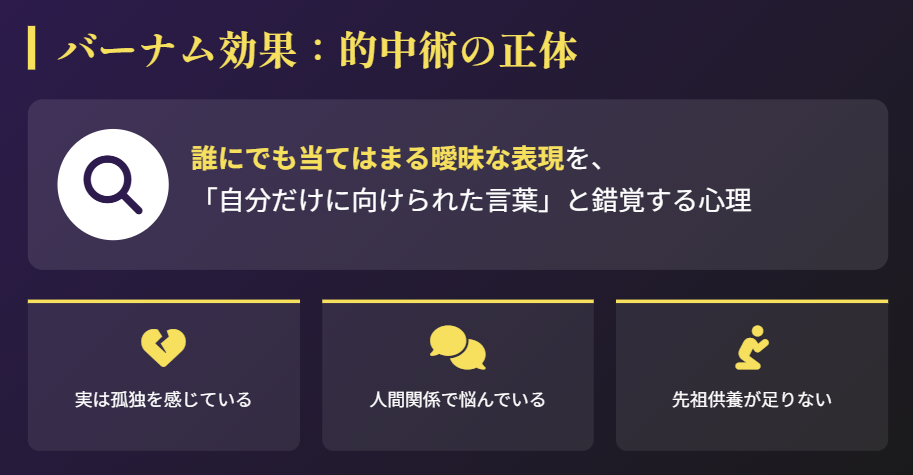 細木数子　バーナム効果で読み解くズバリ言うわよの正体