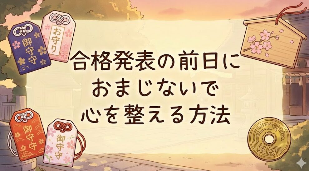 合格発表前日のおまじない!不安を消し運気上げる方法