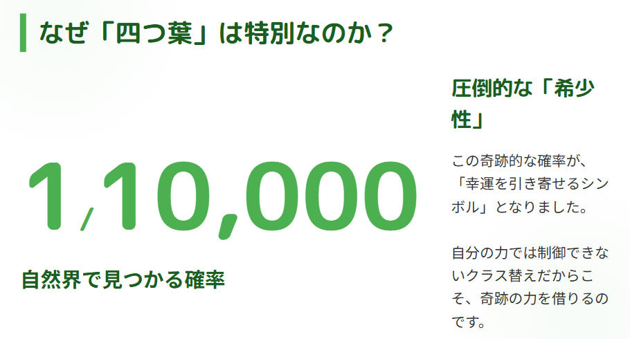 クローバー　なぜ「四つ葉」が特別なのか